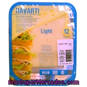 Queso Barra Lonchas Havarti Light (envase Azul), Hacendado, Paquete 300 G Aprox(peso Aproximado De La Unidad 300 Gr)