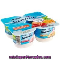 Queso Batido 0% Con Frutas Eroski Sannia, Pack 4x100 G