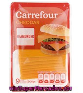 Queso Cheddar En Lonchas Carrefour 200 G.