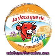 Queso En Porciones Emmental Light La Vaca Que Ríe Pack De 8x128 Ml.