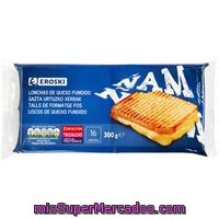 Queso Fundido Eroski Basic, Lonchas, Sobre 300 G