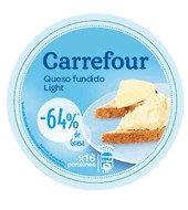 Queso Fundido Light Porciones 16 Ud. Carrefour 250 G.