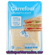 Queso Havarti Light En Lonchas Carrefour 200 G.