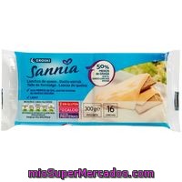 Queso Light Eroski Sannia, Lonchas, Sobre 300 G