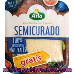 Queso Lonchas Semicurado Arla 125 G.