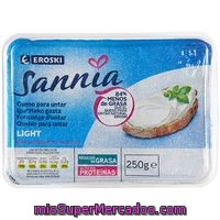 Queso Para Untar Natural Light Eroski Sannia, Tarrina 250 G