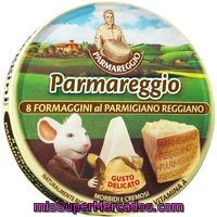 Queso Parmigiano Reggiano Parmareggio, 8 Porciones, Caja 140 G