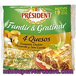 Queso Rallado 4 Quesos President, Bolsa 150 G