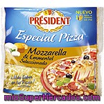 Queso Rallado Mozzarella Y Emmental Especial Pizza Président 150 Gramos