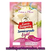 Queso Semicurado Light En Lonchas García Baquero 200 G.