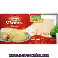 Queso Tierno El Ventero, Lonchas, Pack 2x180 G