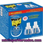 Raid Insecticida Volador Eléctrico Líquido Antimosquitos Comunes Y Tigre 60 Noches Recambio 2 Unidades Acción Rápida Y Constante