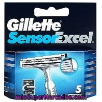 Recambio De Cuchillas De Doble Hoja Para Maquinilla De Afeitar Tipo Sensor Gillette 5 Unidades