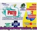 Recambio Discos Activos Para Wc Con Agentes Blanqueantes Y Fragancia Eucalyptus Pato 2 Unidades