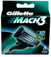 Recambio Mach3 Gillette 6 Ud.