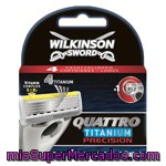 Recambio Para Maquinilla De Afeitar De Cuatro Hojas Quattro Wilkinson 4 Ud.