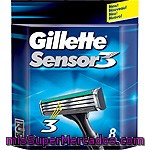 Recambio Sensor3 Gillette 8 Ud.