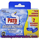 Recambio Wc Discos Activos Marine Pato, 2 Rec 12 Unidades