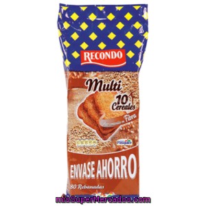 Recondo Pan Tostado Multicereales Paquete 640 Gr