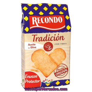 Recondo Pan Tostado Tradicional Paquete 270 Grs