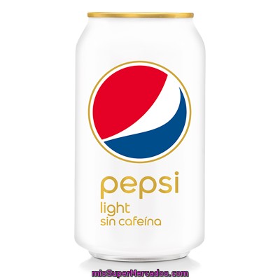 Refresco De Cola Light Sin Cafeína Pepsi Lata De 33 Centilitros