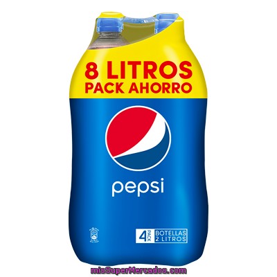 Refresco De Cola Pepsi Pack 4 Unidades De 2 Litros