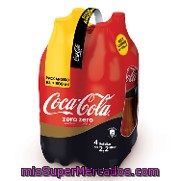 Refresco De Cola Zero Sin Cafeína Coca-cola Pack 4x2,2 L.
