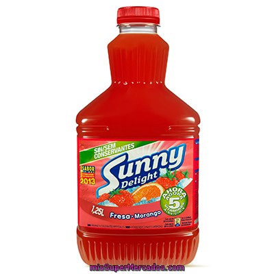 Refresco De Naranaja-fresa Sunny D., Botella 1,25 Litros