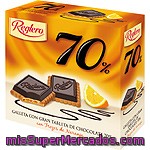 Reglero Galleta Con Gran Tableta De Chocolate 70% Con Trozos De Naranja Estuche 140 G