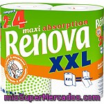 Renova Rollos De Cocina Maxi Absorción Xxl Doble Rollo Paquete 2 Rollos