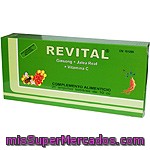 Revital Ampollas Bebibles Con Ginseng, Jalea Real Y Vitamina C, Bajo En Azúcares Y Sin Alcohol Caja 20 Ampollas