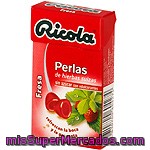 Ricola Perlas Balsámicas De Hierbas Suizas Sin Azucar Con Edulcorantes Sabor Fresa Caja 25 G