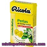 Ricola Perlas Balsámicas De Hierbas Suizas Sin Azucar Con Edulcorantes Sabor Limón-melisa Caja 25 G