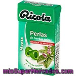 Ricola Perlas Balsámicas De Hierbas Suizas Sin Azucar Con Edulcorantes Sabor Menta Caja 25 G