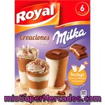 Royal Creaciones Mousse Con Chocolate Milka Incluye Vasos Y Mangas Pasteleras 6 Raciones Caja 166 G