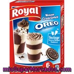 Royal Creaciones Mousse Con Oreo Incluye Vasos Y Mangas Pasteleras 6 Raciones Caja 166 G