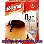 Royal Flan Para Preparar Contiene Azúcar Y Caramelo Líquido 4 Flanes Estuche 93 G