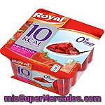 Royal Gelatina Sabor Fresa Baja En Calorias 0% Materia Grasa Pack 4 Unidades 100 G