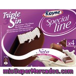 Royne Special Line Bombón Helado De Nata Sin Lactosa, Sin Gluten Y Sin Azúcar Añádido 4 Unidades Estuche 110 Ml