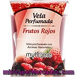 S&s Myhome Vela Perfumada Frutos Rojos Con Aromas Naturales Vaso 1 Unidad