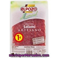 Salami El Pozo All Natural, Bandeja 80 G