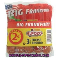 Salchicaha Big Frankfurt Elpozo, Pack 3x180 G