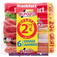 Salchicha Frankfurt El Pozo, Pack 6x160 G