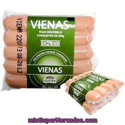 Salchicha Frankfurt Tipo Viena, Hacendado, Pack 2 X 200 G - 400 G