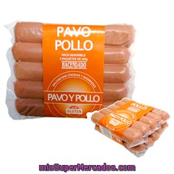 Salchicha Frankfurt Tipo Viena Pavo/pollo, Hacendado, Pack 2 X 200 G - 400 G