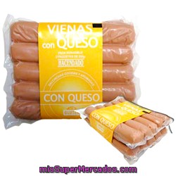 Salchicha Frankfurt Tipo Viena Queso, Hacendado, Pack 2 X 200 G - 400 G