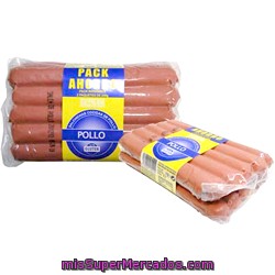 Salchicha Pollo ***bajada Pvp***, Hacendado, Paquete 2x250g. - 500g