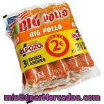 Salchichas Big Pollo El Pozo Pack 3x180 G.