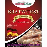 Salchichas Bratwurst Gustoland, Pack 6x90 G