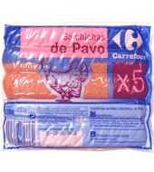 Salchichas Cocidas Y Ahumadas De Pavo Carrefour 220 G.
